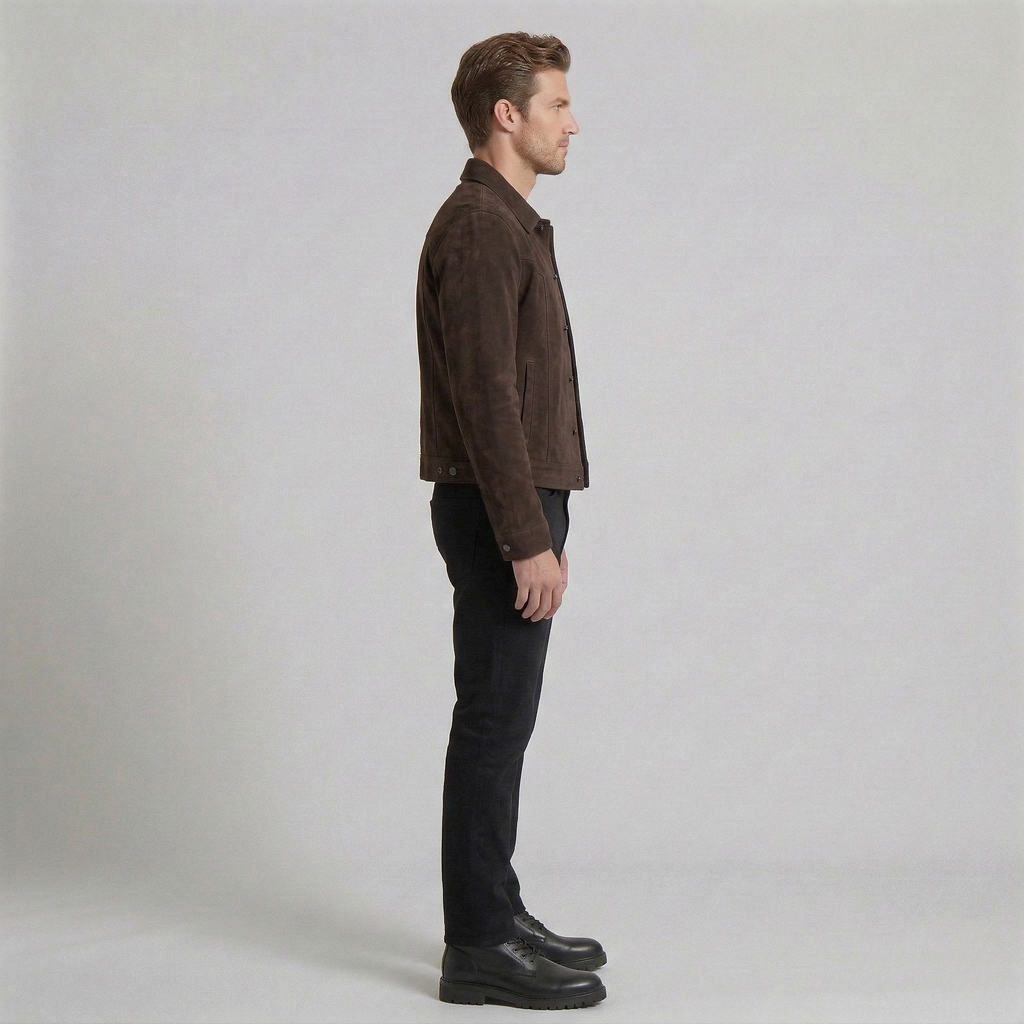 Men's Faux-Suede Overshirt Jacket