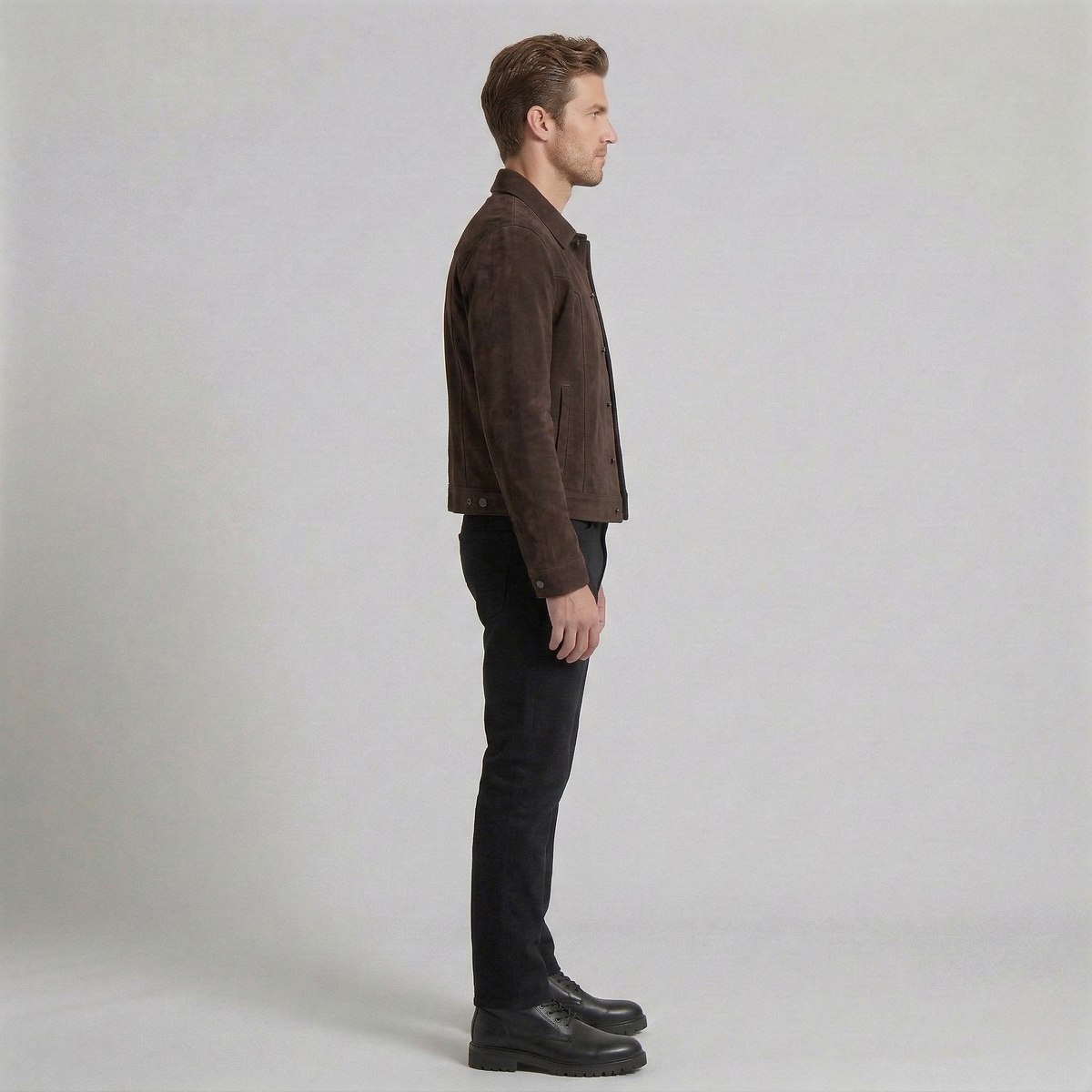 Men's Faux-Suede Overshirt Jacket