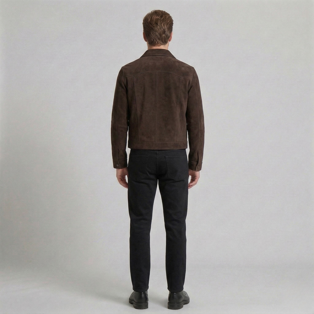 Men's Faux-Suede Overshirt Jacket