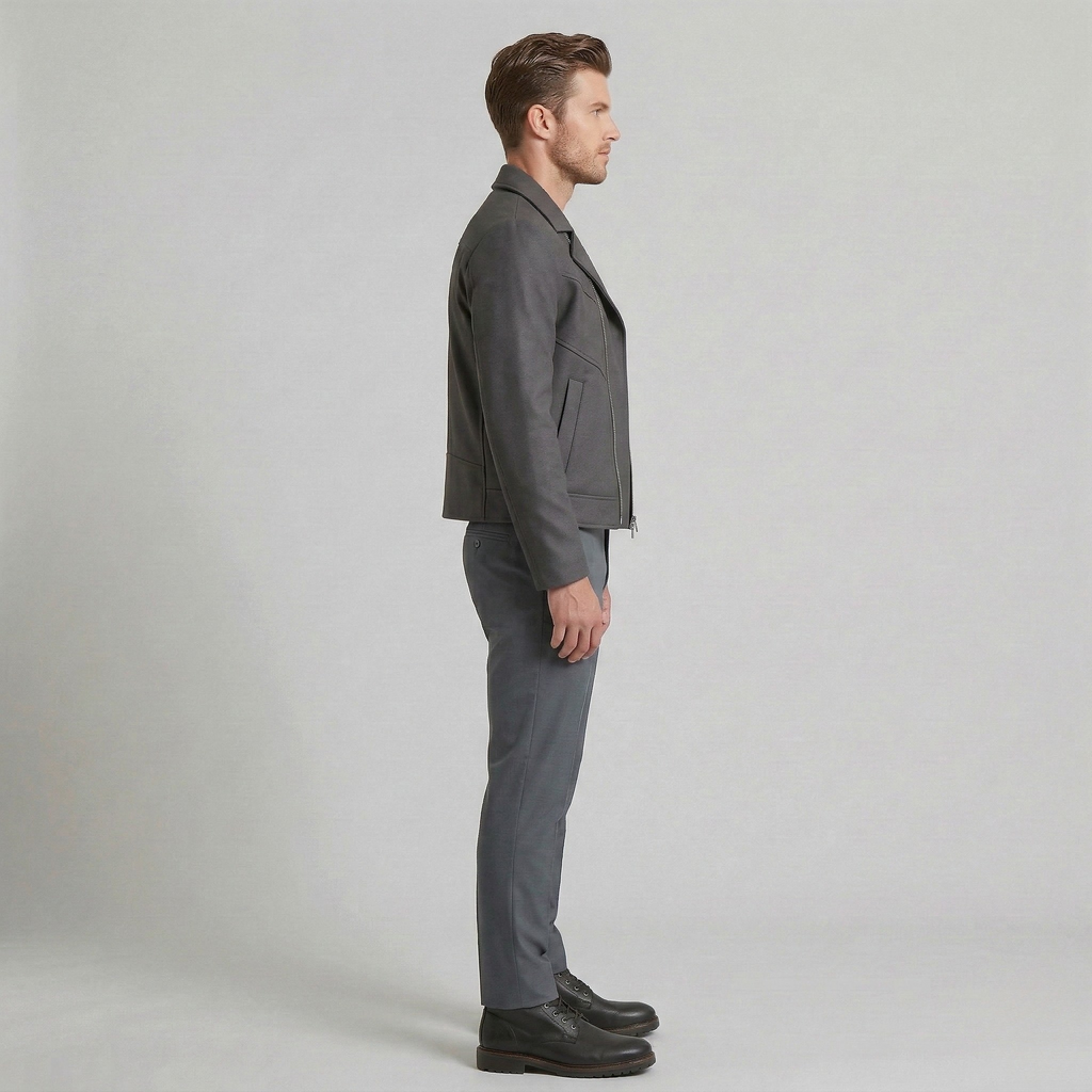 Men's Zip-Front Moto Jacket