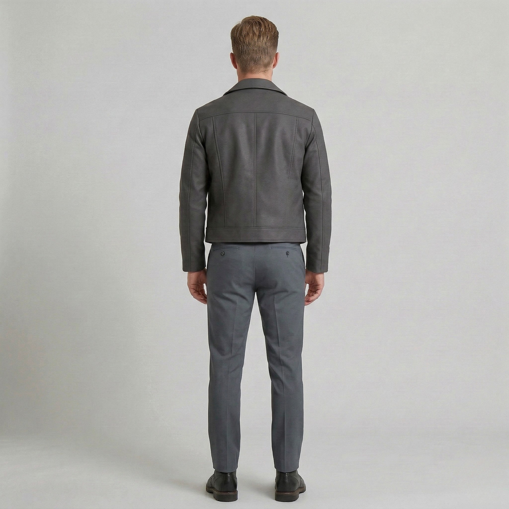 Men's Zip-Front Moto Jacket