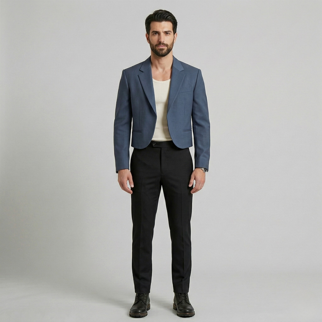 Men's Cropped Sharp Blazer