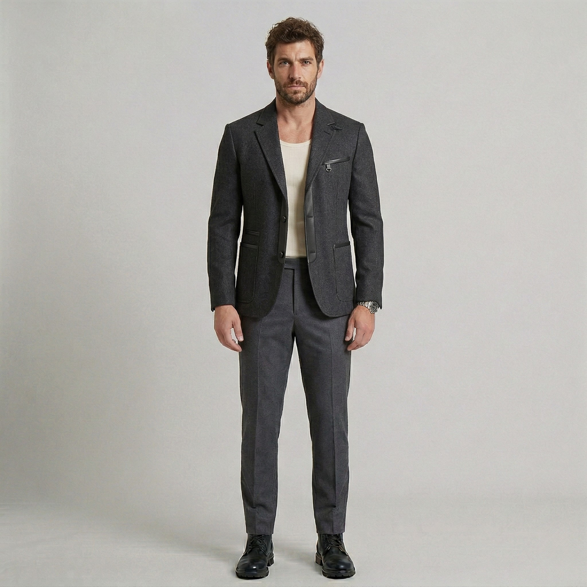 Men's Textured Tailored Blazer
