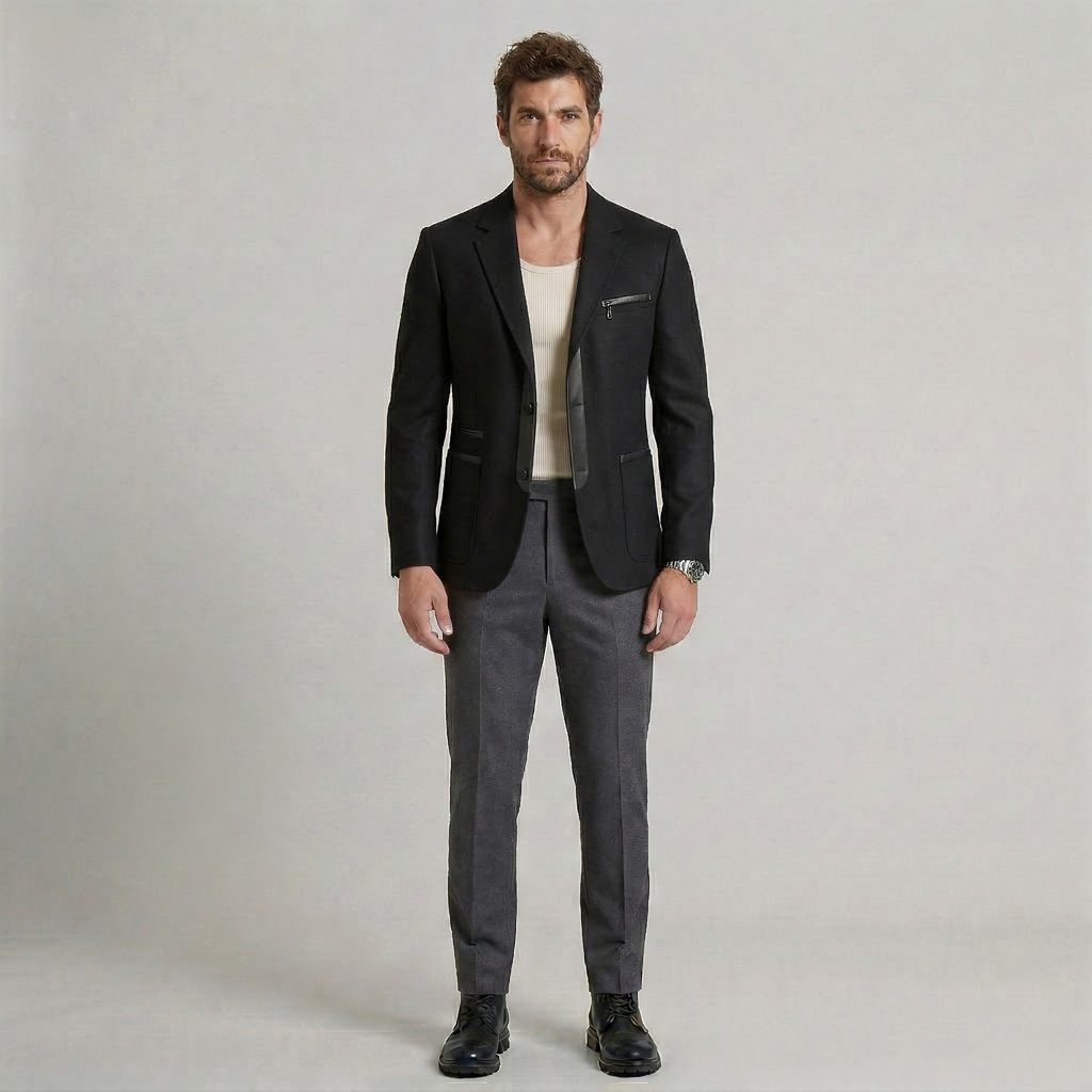 Men's Textured Tailored Blazer
