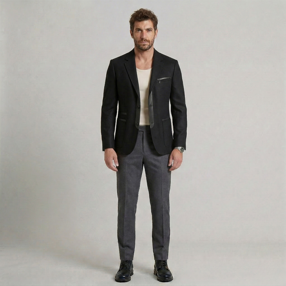 Men's Textured Tailored Blazer