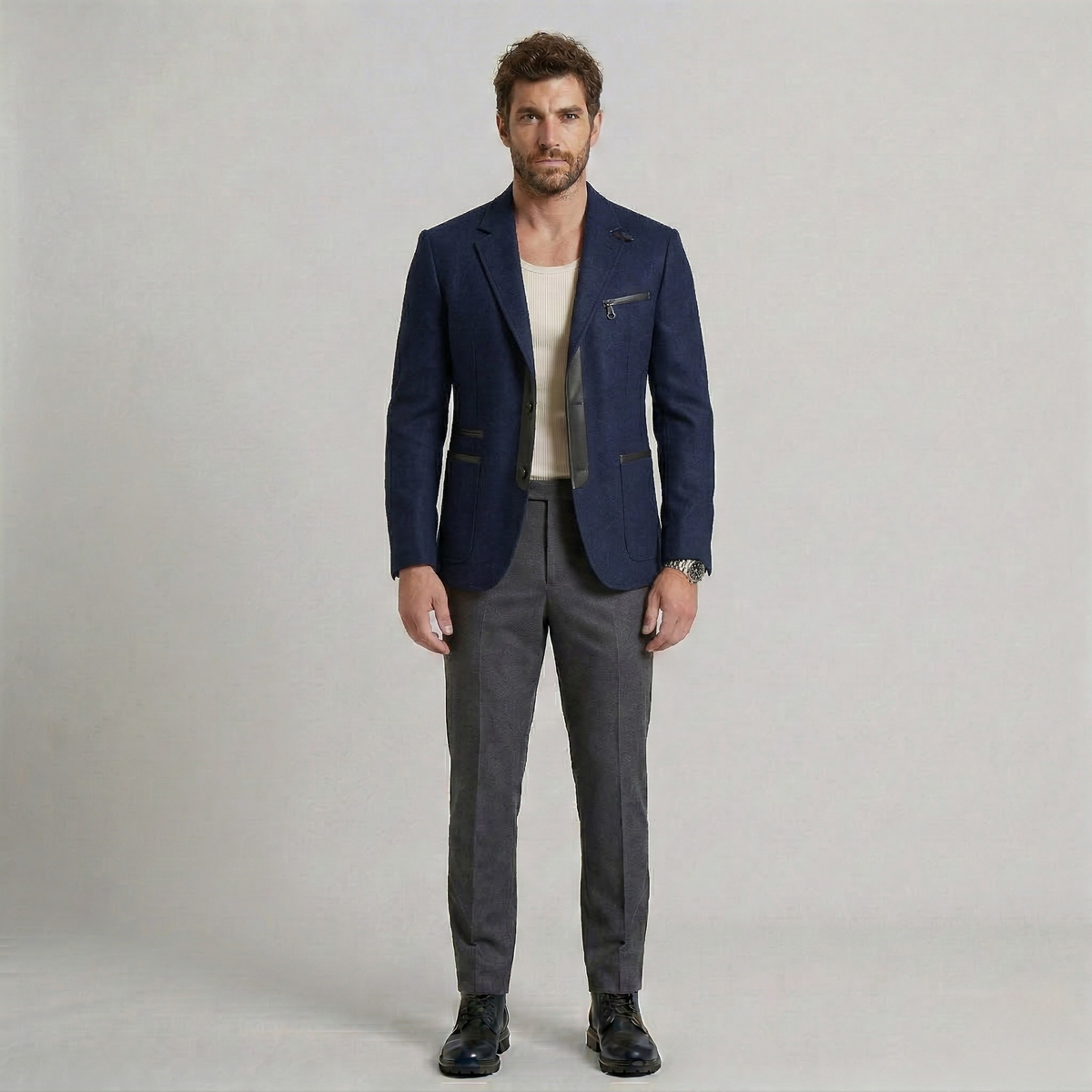 Men's Textured Tailored Blazer