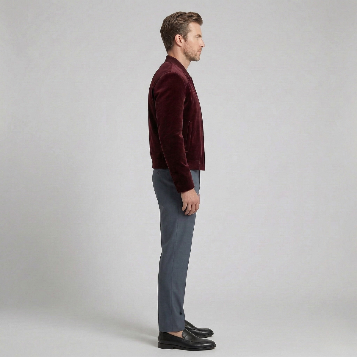 Men's Velvet-Touch Bomber Jacket