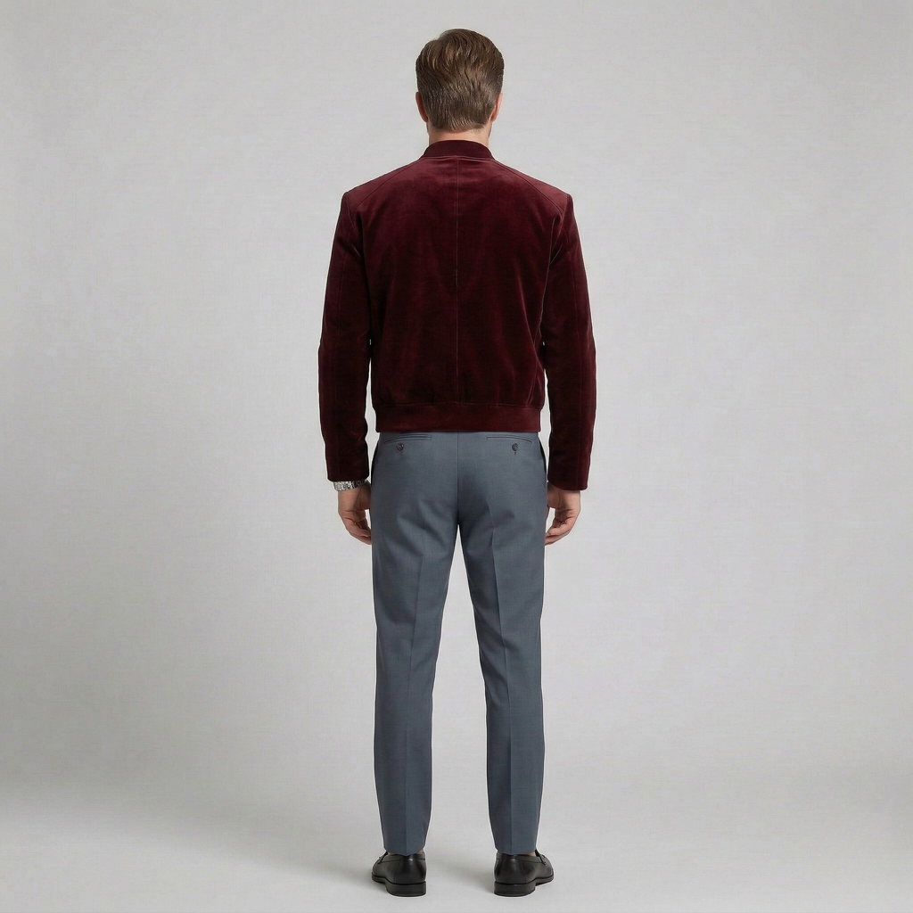 Men's Velvet-Touch Bomber Jacket
