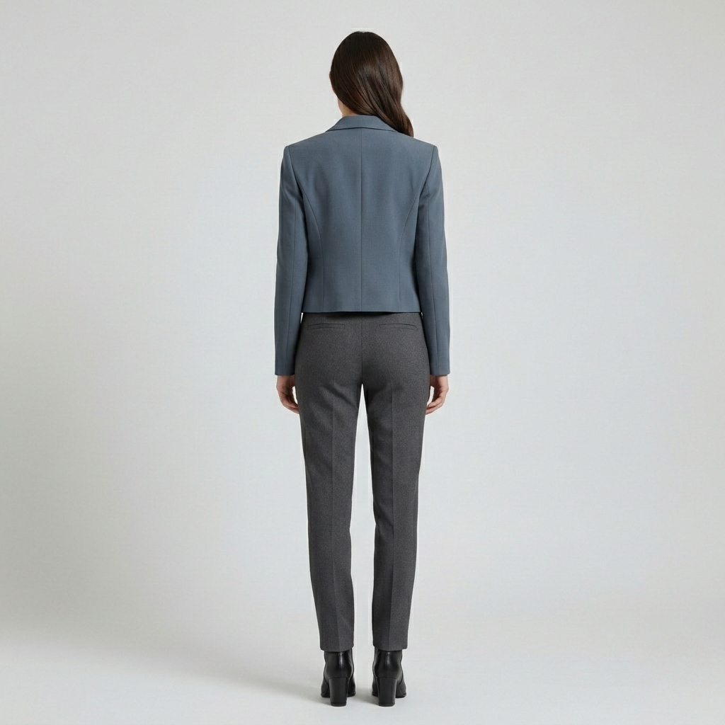 Women's Cropped One-Button Blazer