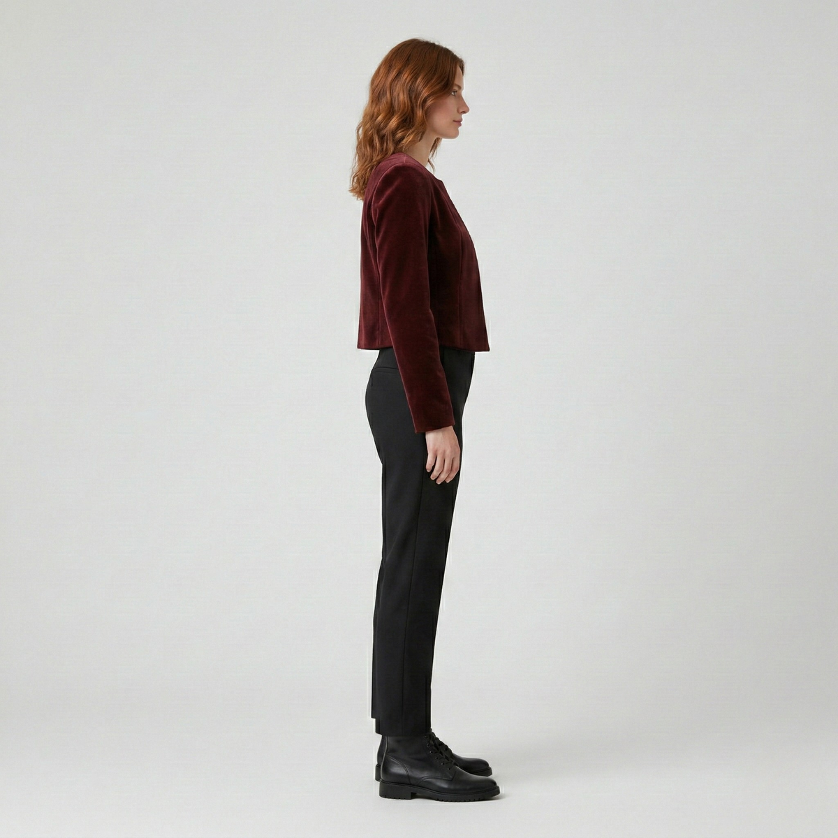 Women's Velvet-Touch Cropped Jacket