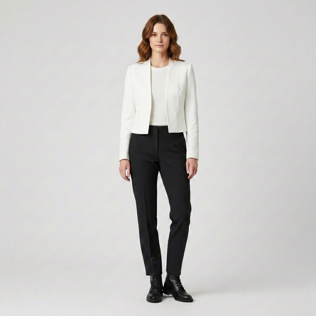 Women's Velvet-Touch Cropped Jacket