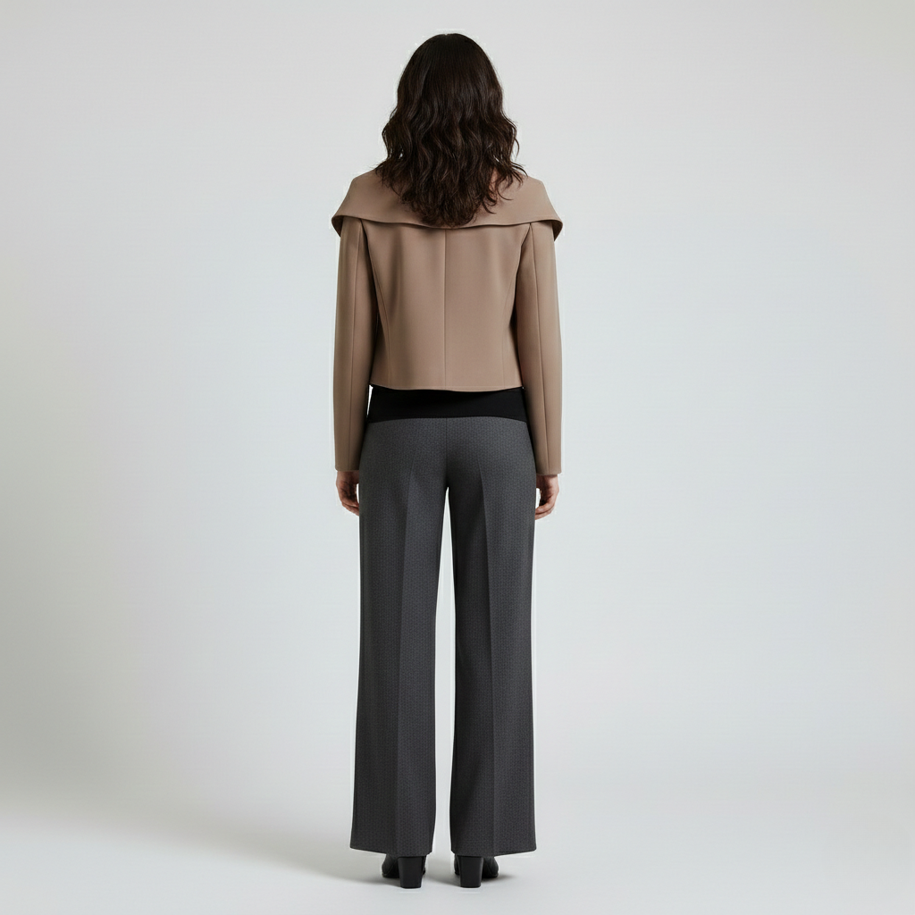 Women's Cropped Collarless Blazer