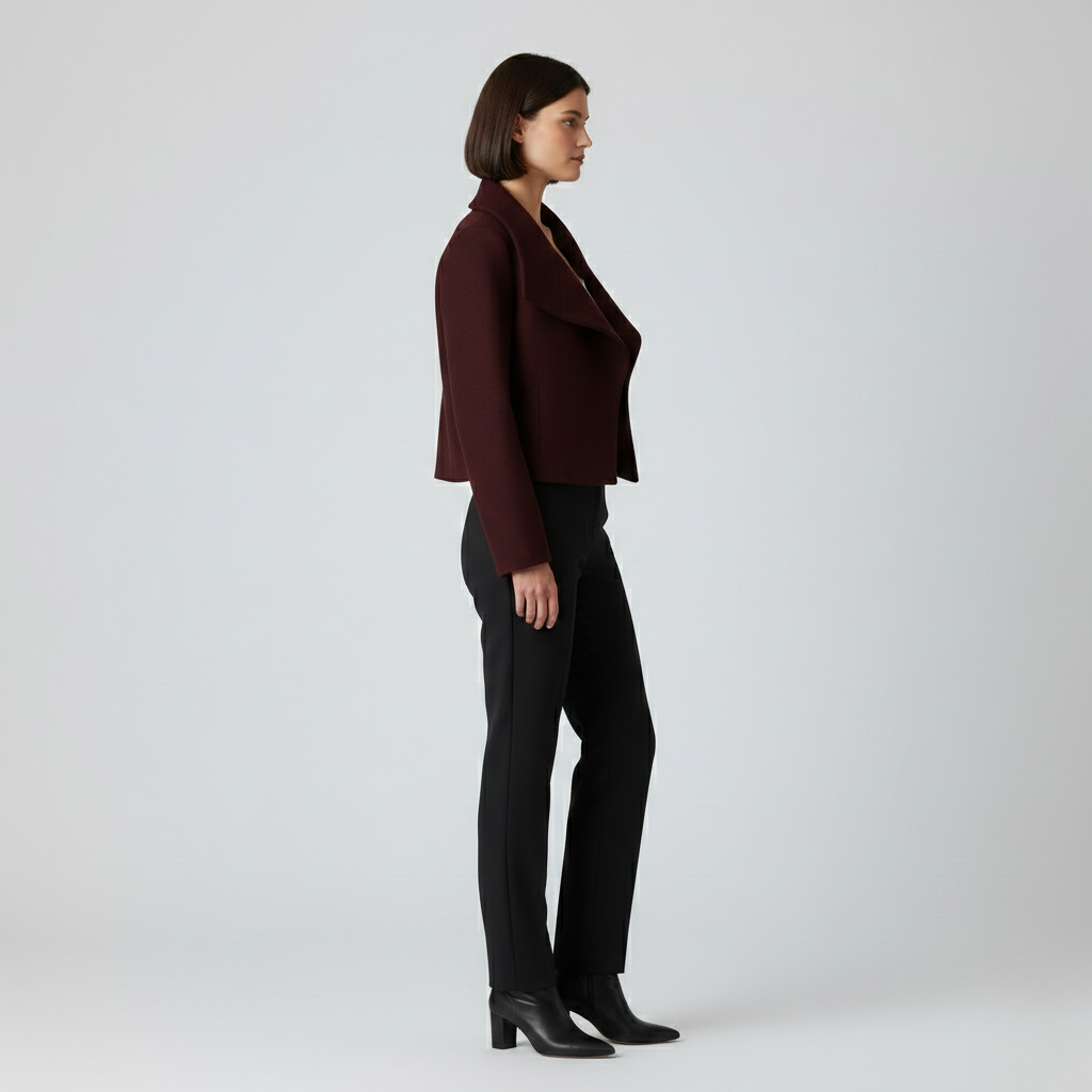 Women's Cropped Cowl-Collar Jacket