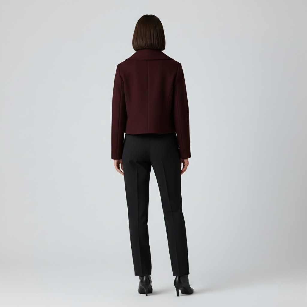 Women's Cropped Cowl-Collar Jacket