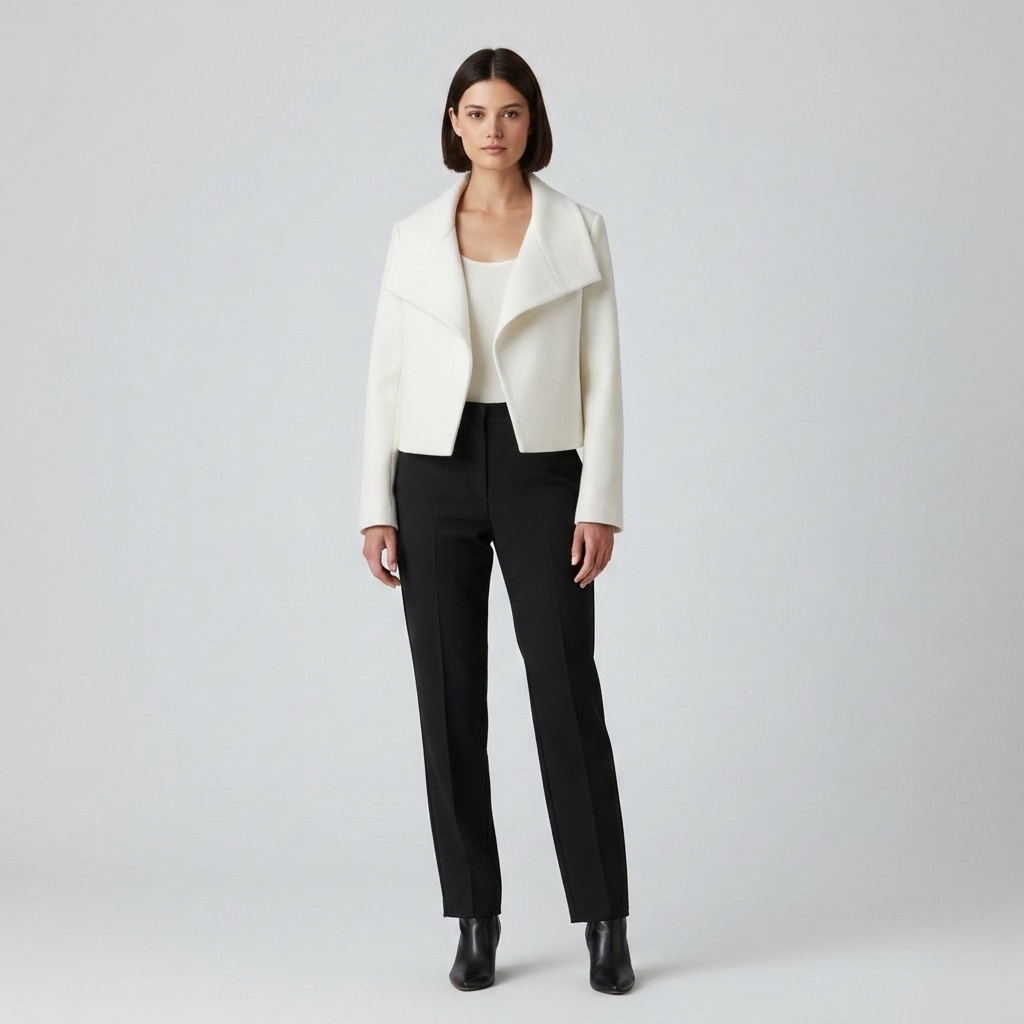 Women's Cropped Cowl-Collar Jacket