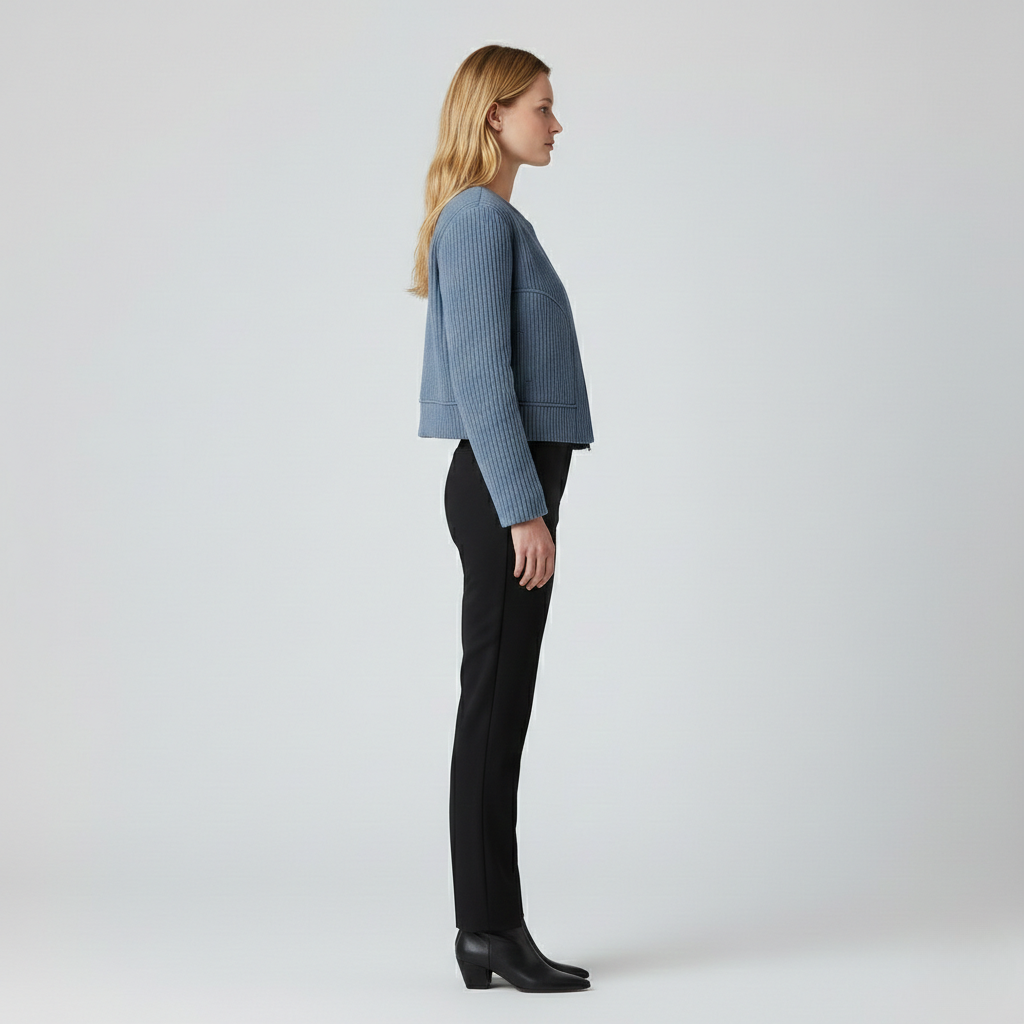 Women's Ribbed-Knit Cropped Jacket