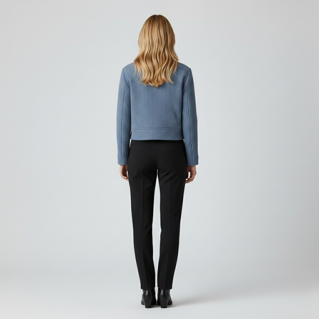 Women's Ribbed-Knit Cropped Jacket