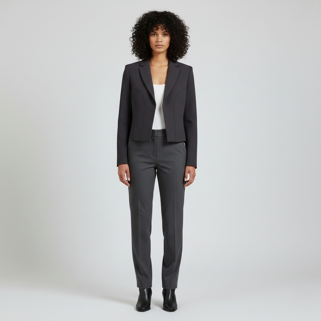 Women's Waist-Contoured Cropped Blazer
