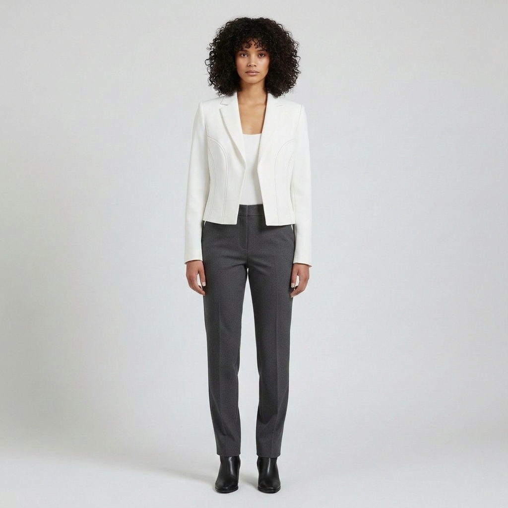 Women's Waist-Contoured Cropped Blazer