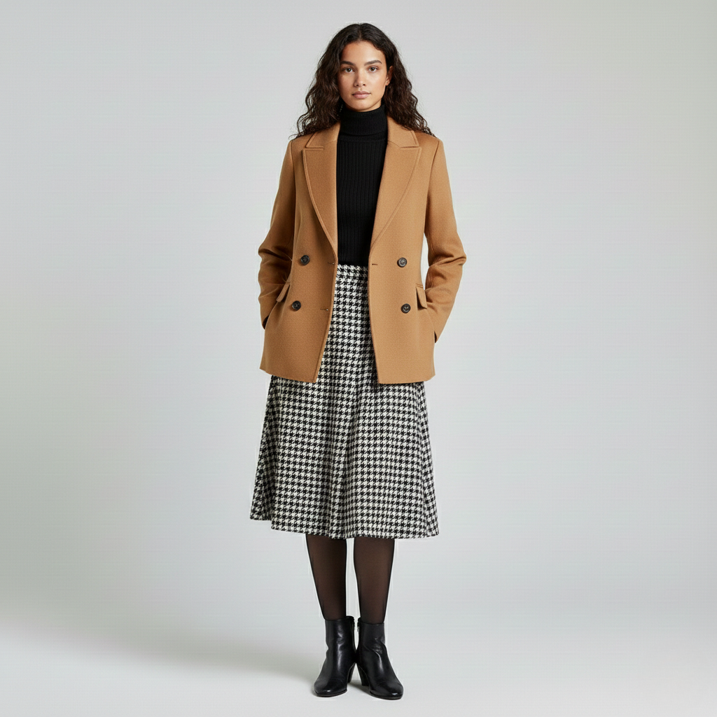 Women's Double-Breasted Longline Coat