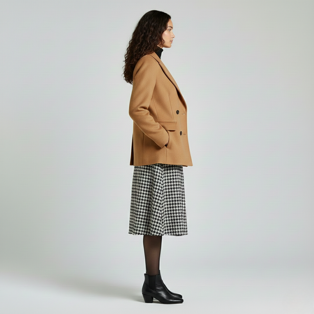 Women's Double-Breasted Longline Coat