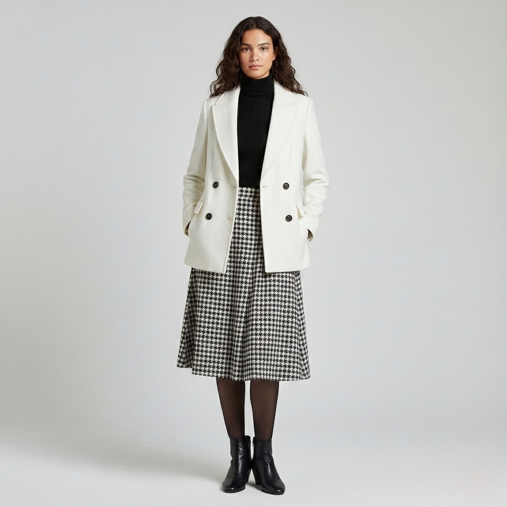 Women's Double-Breasted Longline Coat